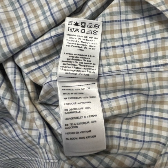 UNTUCKit Slim Fit Wrinkle Free Verdanel Checkered Button Down Shirt Men's Large - Picture 15 of 15